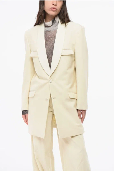 Maison Margiela Mm0 Wool 2-buttons Blazer With Flap Pockets In Neutral