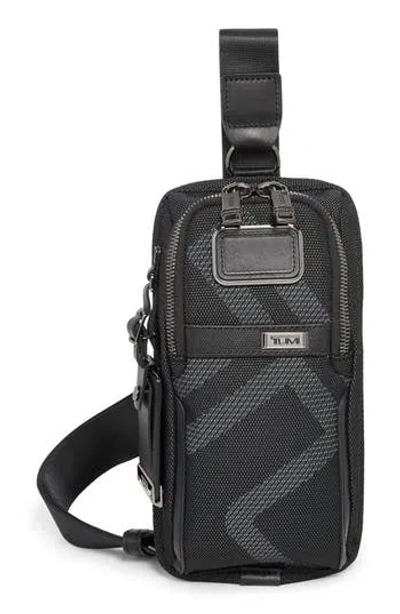 Tumi Alpha Reflective Compact Sling Bag In Black