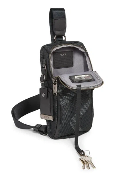 Tumi Alpha Reflective Compact Sling Bag In Black