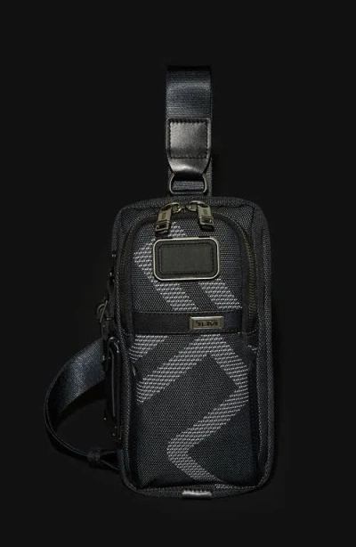 Tumi Alpha Reflective Compact Sling Bag In Black