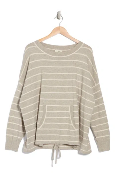 Max Studio Drawstring Sweater In Neutral