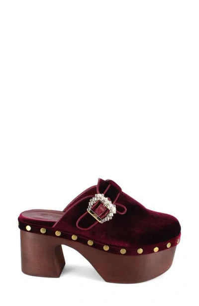 Zigi Macarena Platform Clog In Red