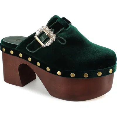 Zigi Macarena Platform Clog In Green