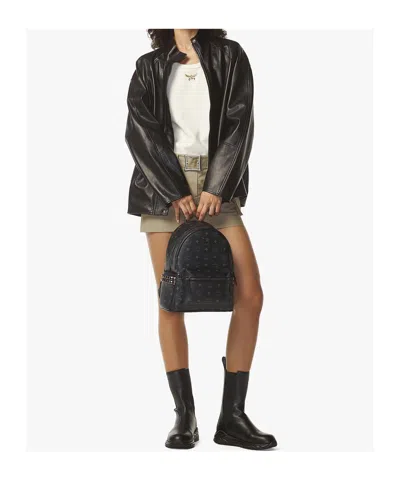 Mcm Stark Visetos Backpack In Black