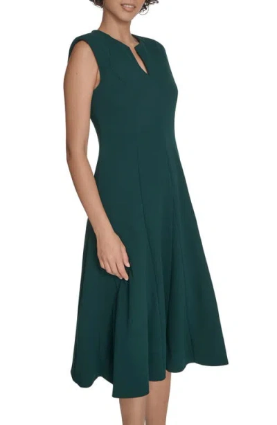 Calvin Klein Women's V-neck Sleeveless Midi Dress In Green