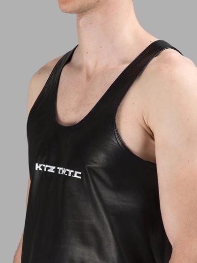 Shop Ktz Black Leather Tank Top