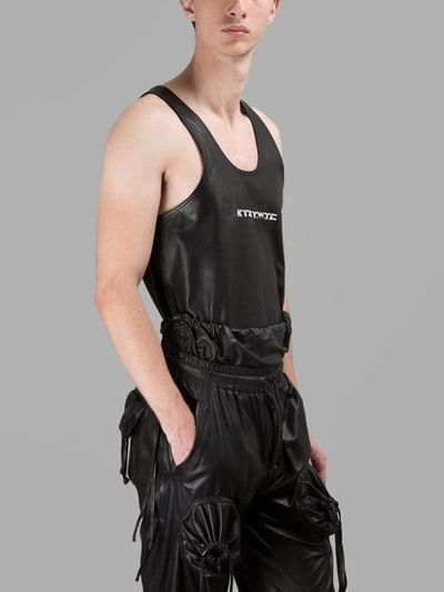 Shop Ktz Black Leather Tank Top