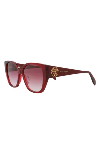 Alexander Mcqueen Mcqueen 58mm Cat Eye Sunglasses In Brown