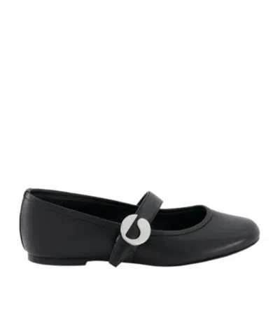 Coperni Leather Ballet Flats In Black