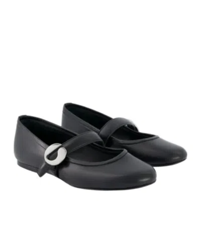 Coperni Leather Ballet Flats In Black
