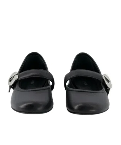 Coperni Leather Ballet Flats In Black