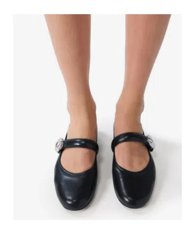 Coperni Leather Ballet Flats In Black