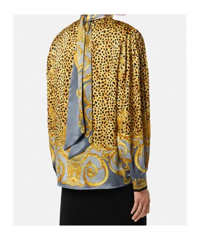 Versace Silk Shirt In Multi