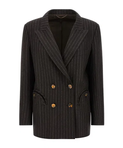 Blazé Milano Wool-cashmere Everynight Double-breasted Blazer In Black