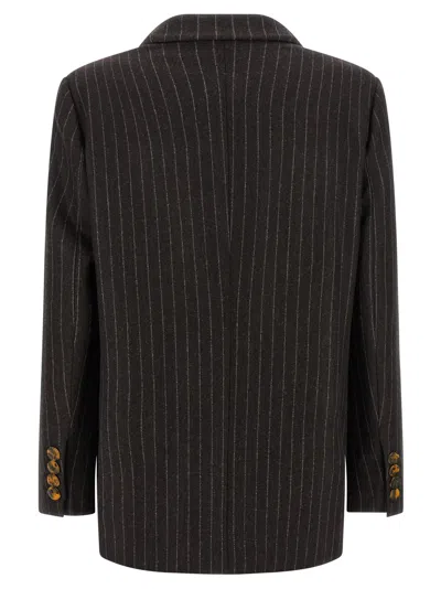 Blazé Milano Wool-cashmere Everynight Double-breasted Blazer In Black