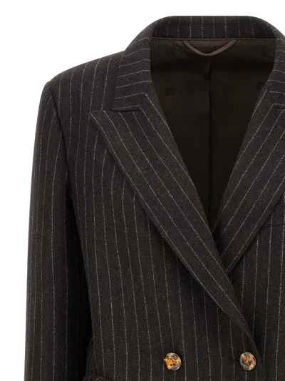 Blazé Milano Wool-cashmere Everynight Double-breasted Blazer In Black