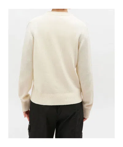 Ganni Womens Egret Puppy Round-neck Wool-blend Jumper Xs In Neutral