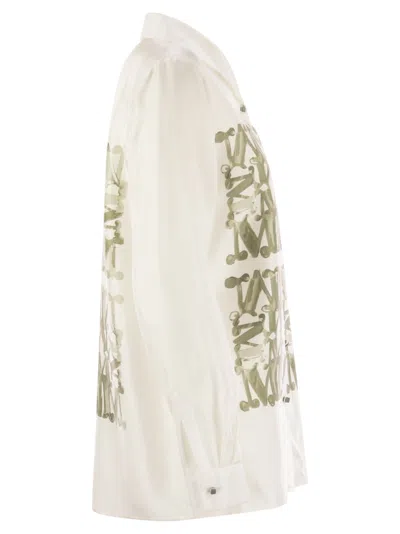 Max Mara Nabil Silk Twill Shirt In Neutral