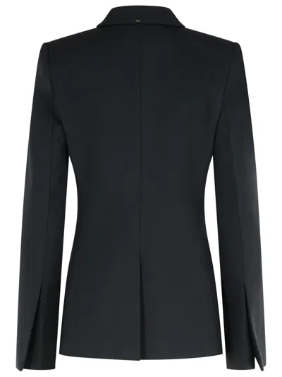 Sportmax Black Stretch Wool Cocco Blazer In Black