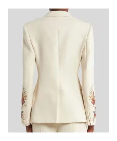 Etro Blazer With Embroidery In Brown
