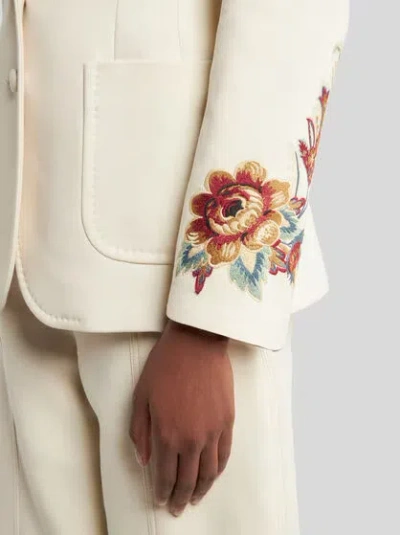 Etro Blazer With Embroidery In Brown