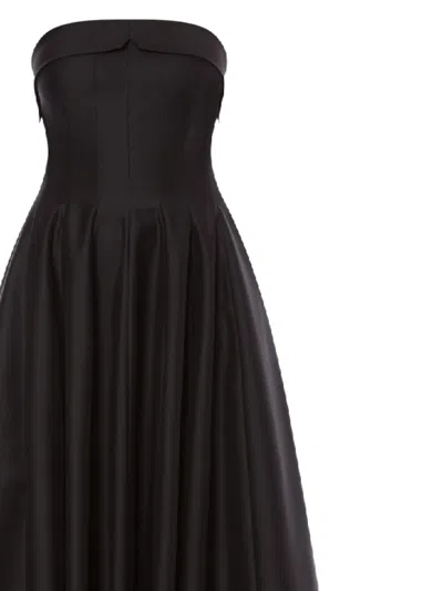 Alberta Ferretti Alberta Ferreti Wool Silk Dress In Black