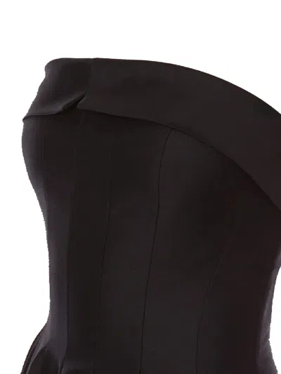 Alberta Ferretti Alberta Ferreti Wool Silk Dress In Black