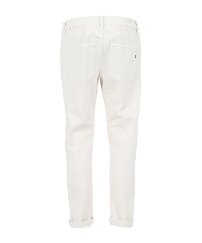 Dondup White Denim Trouser In White