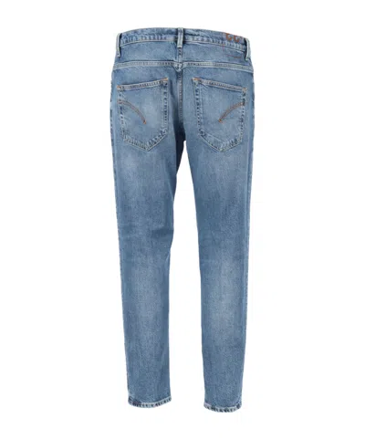 Dondup Light Blue Straight-leg Denim Pants In Blue