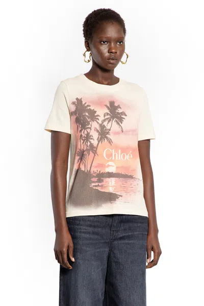 Chloé Baby Fit Logo T-shirt In Cotton Jersey In White