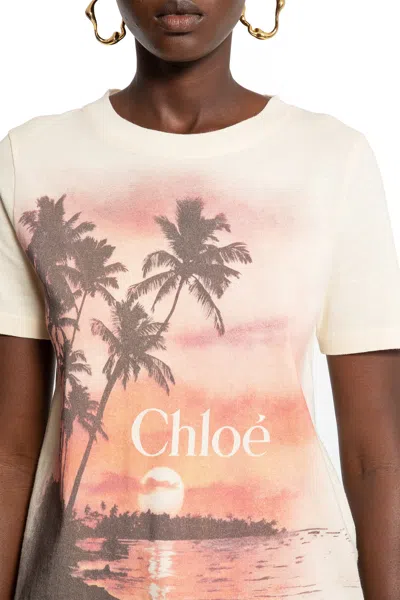 Chloé Baby Fit Logo T-shirt In Cotton Jersey In White