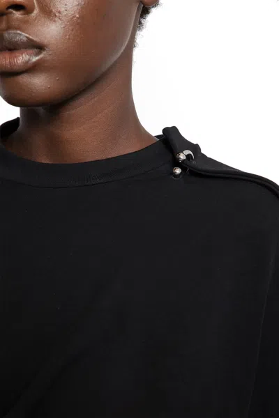 Mugler Asymmetric Pierced Dress In Black