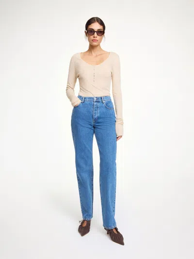 By Malene Birger Chicago High-rise Organic Cotton Denim Jeans In Multi