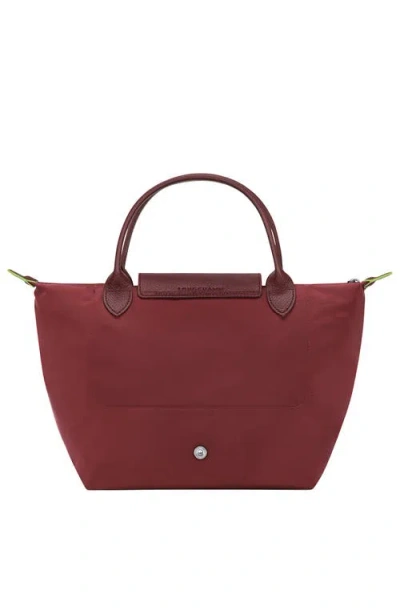 Longchamp Medium Le Pliage Green Recycled Canvas Shoulder Tote Bag In Red