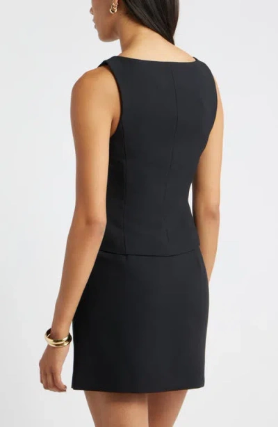 Open Edit Button-up Top In Black