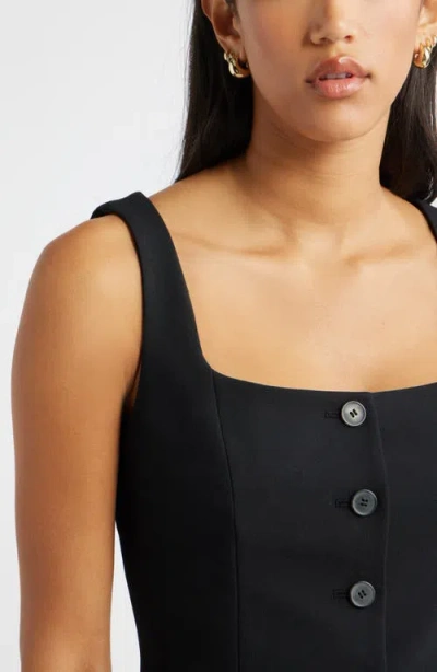 Open Edit Button-up Top In Black