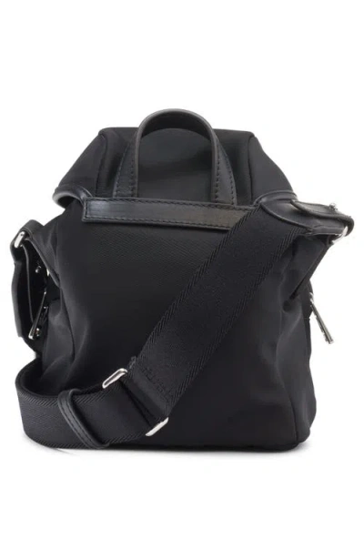 Moncler Versatile Polyester Backpack Adjustable Straps In Black