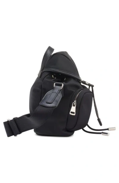 Moncler Versatile Polyester Backpack Adjustable Straps In Black