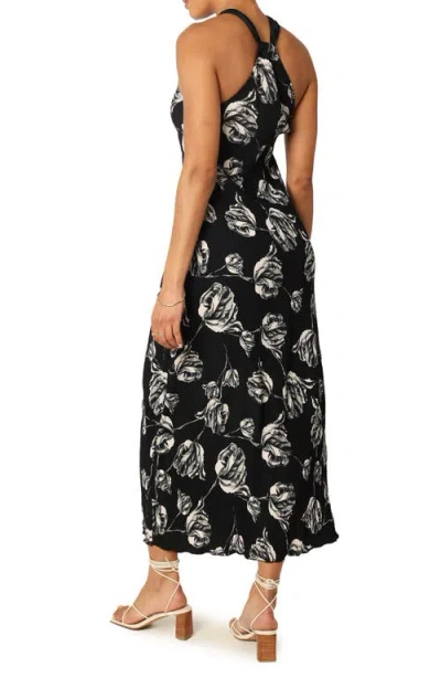 Petal And Pup Petal & Pup Melody Floral Plissé Maxi Dress In Black