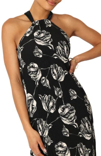 Petal And Pup Petal & Pup Melody Floral Plissé Maxi Dress In Black