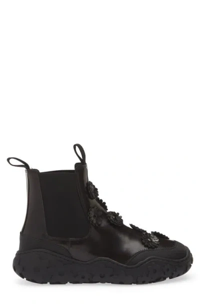 Cecilie Bahnsen Binley Flower-embellished Chelsea Boots In Brown