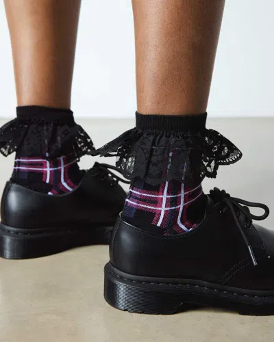 Dr. Martens Frill Organic Cotton Blend Socks In Black