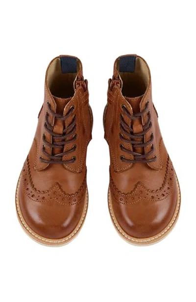 Young Soles Sidney Brogue Boot In Brown
