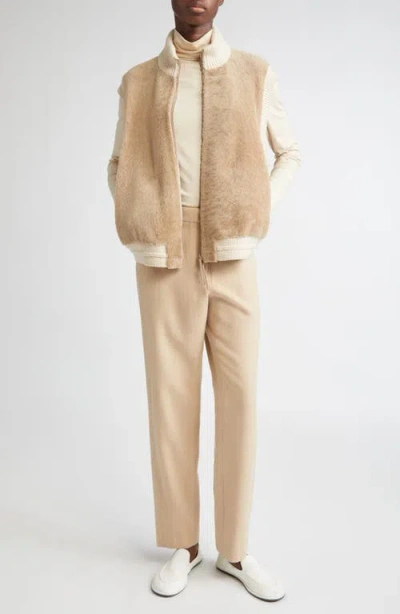 Lafayette 148 Merino Wool-cashmere Knitted Padded Gilet In Neutral