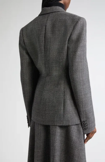 Michael Kors Collection Asymmetric Virgin Wool Blazer In Gray