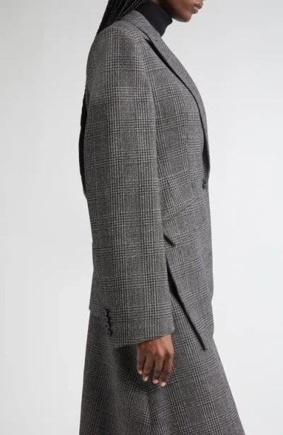 Michael Kors Collection Asymmetric Virgin Wool Blazer In Gray