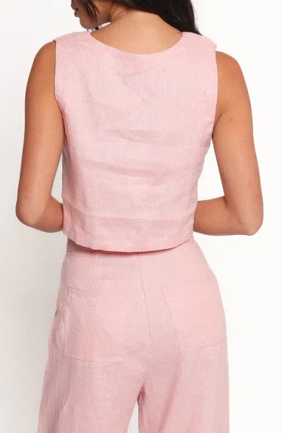 Petal And Pup Petal & Pup Devlin Linen Crop Tank In Neutral