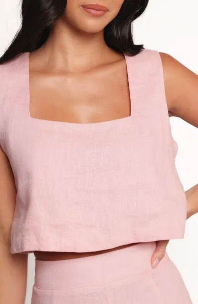 Petal And Pup Petal & Pup Devlin Linen Crop Tank In Neutral