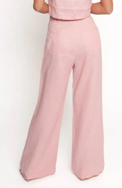 Petal And Pup Petal & Pup Devlin Wide Leg Linen Pants In Pink