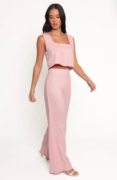 Petal And Pup Petal & Pup Devlin Wide Leg Linen Pants In Pink